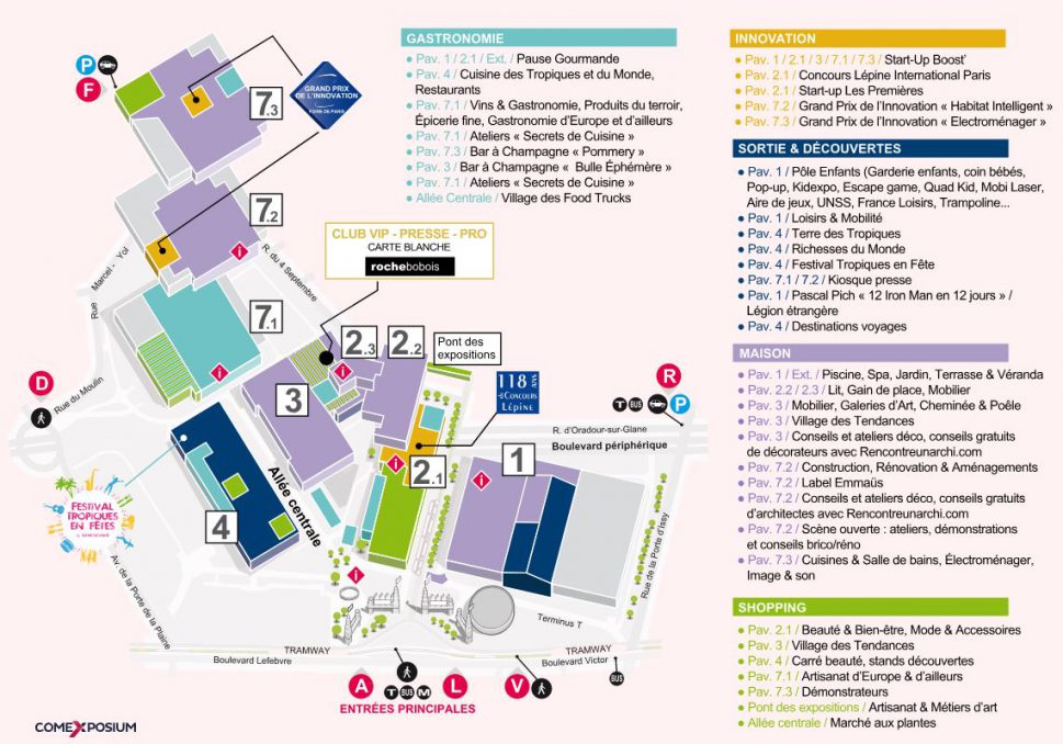 Plan foire de Paris 2019